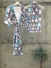 mountain polar bear Maternity robe and swaddle set boy. Mommy and me robe and swaddle set boy. In organic stretch cotton. Hos Matching t-shirts available. - comfymommyshop.in