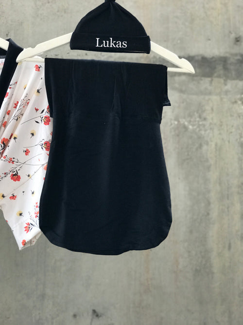 Reds Mall Floral Maternity robe and swaddle set boy. Mommy and me robe and swaddle set boy. In organic stretch cotton. Matching t-shirts available. - comfymommyshop.in