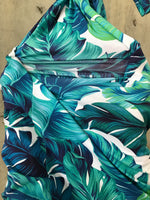 Big Tropical Maternity robe and swaddle set boy. Mommy and me robe and swaddle set boy. In organic stretch cotton. Matching t-shirts available. - comfymommyshop.in