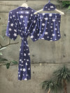 Maternity robe and swaddle set boy. Mommy and me robe and swaddle set boy. In organic stretch cotton. Sog Matching t-shirts available. - comfymommyshop.in