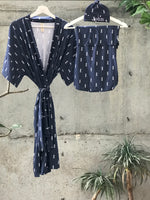 Maternity robe and swaddle set boy. Mommy and me robe and swaddle set boy. In organic stretch cotton. Tog Matching t-shirts available. - comfymommyshop.in