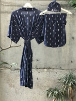 Maternity robe and swaddle set boy. Mommy and me robe and swaddle set boy. In organic stretch cotton. Tog Matching t-shirts available. - comfymommyshop.in