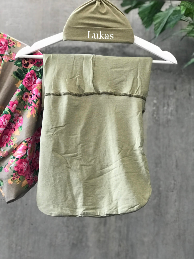 Maternity robe and swaddle set boy. Mommy and me robe and swaddle set boy. In organic stretch cotton. Hos Matching t-shirts available. - comfymommyshop.in