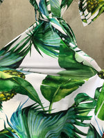 Tropical Pineapple Green Maternity robe and swaddle set boy. Mommy and me robe and swaddle set boy. In organic stretch cotton. Matching t-shirts available. - comfymommyshop.in