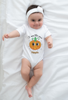Pumpkin Robe swaddle personalized hat with matching dad shirt