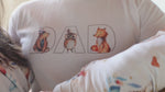 Owl Bear Fox Robe swaddle personalized hat with matching dad shirt