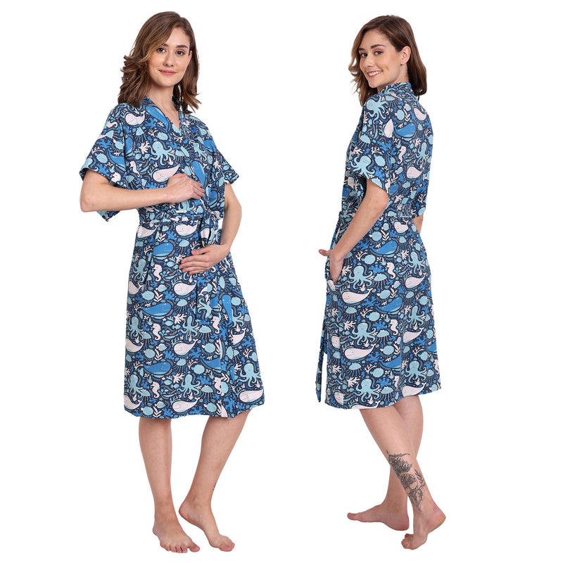 Mommy and me outfits for pregnancy, Baby shower gift, Baby girl or baby boy gift, Organic Labor and delivery hospital gown, Maternity dress.