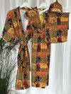 Dress for pregnancy, labor and delivery, breastfeeding, night time feeding, soft jersey cotton, in African Women. Tribal. Baby boy or girl.